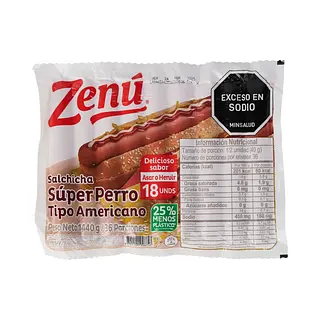 Salchicha Super Perro Zenú x 18 u