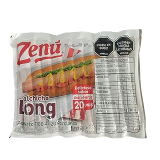 Salchicha Long Zenú 1.1 Kg x 20 u