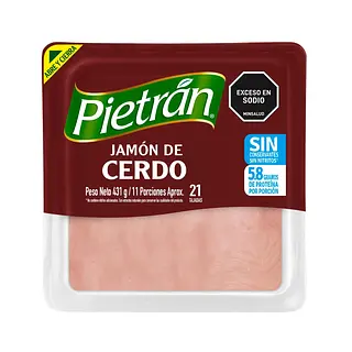 Jamón de Cerdo Pietrán 431 g x 21 u