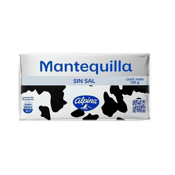 Mantequilla sin Sal Alpina x 125 g