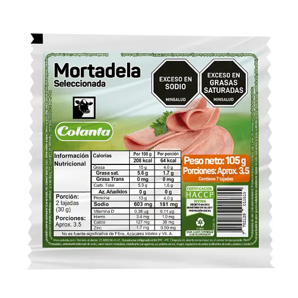 Mortadela Colanta 105 g
