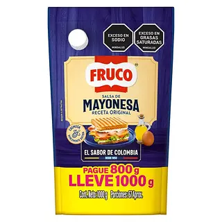 Mayonesa Fruco Pague 800 Lleve 1000 g