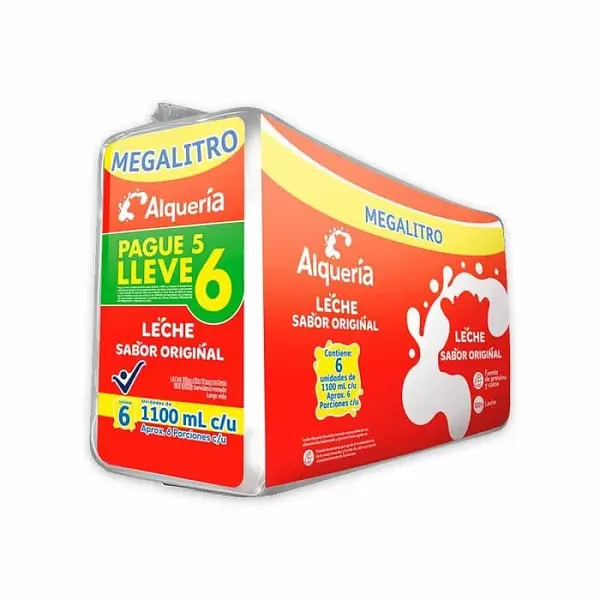 SixPack Leche Alquería Original 1.1 L