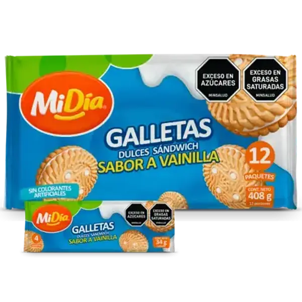 Galleta Sandwich Vainilla Mi Dia x 12