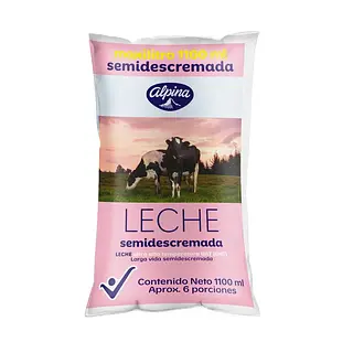 Leche Alpina Semidescremada x 1100 ml