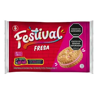 Galleta Festival Fresa 12x4