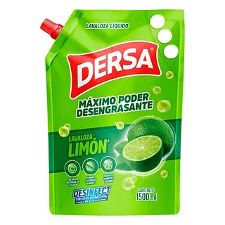 Lavaloza Líquido Dersa Limón x 1500 ml