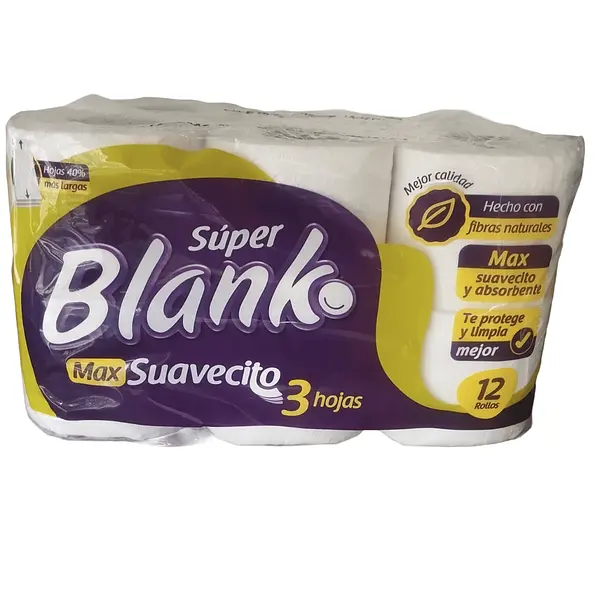 Papel Higiénico Súper Blanko Max x 12 rollos