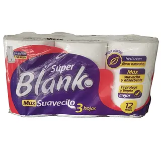 Papel Higiénico Blanko Max Suavecito x 12 rollos