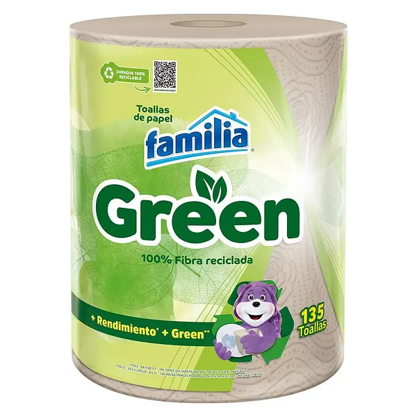 Toallas de Cocina Green Familia x 135 u
