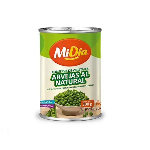 Arveja al Natural Mi Día x 300 g