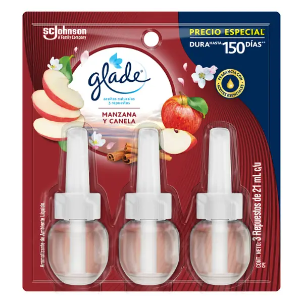 Repuesto Glade Manzana Canela x 3