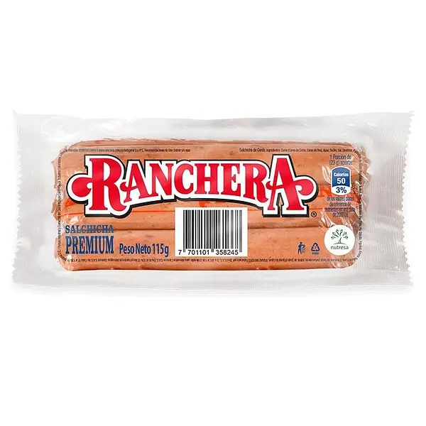 Salchicha Ranchera Pentapack x 115 g