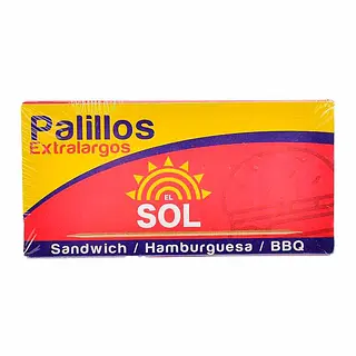 Palillos Extralargos El Sol x 125