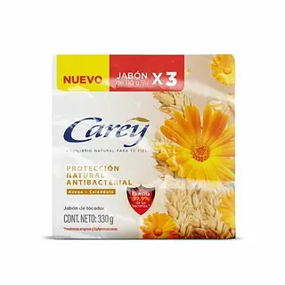 Jabón Carey Avena Caléndula x 3