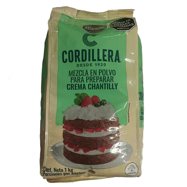 Mezcla en Polvo Crema Chantilly Cordillera x 1 Kg