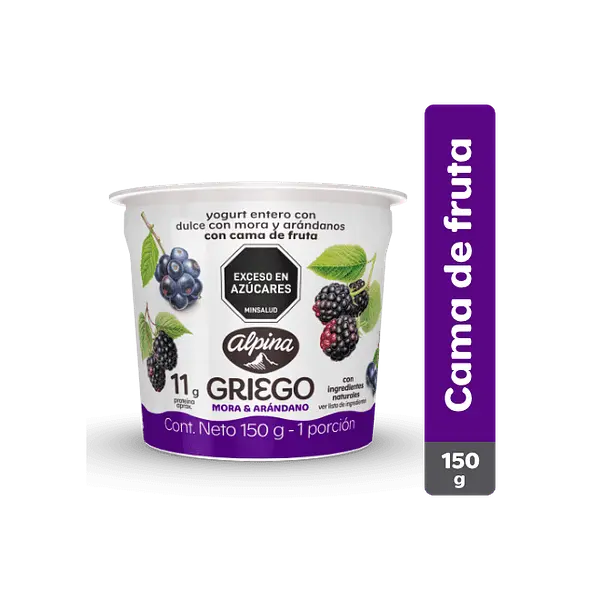 Yogurt Griego Mora/Arandanos