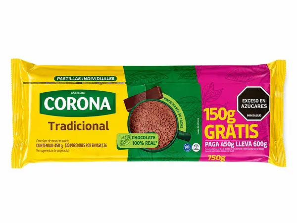 Chocolate Corona Pague450g Lleve 600g