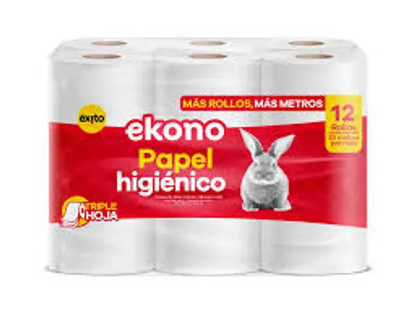 Papel Higienico Ekono Triple Hoja X 12 Rollos