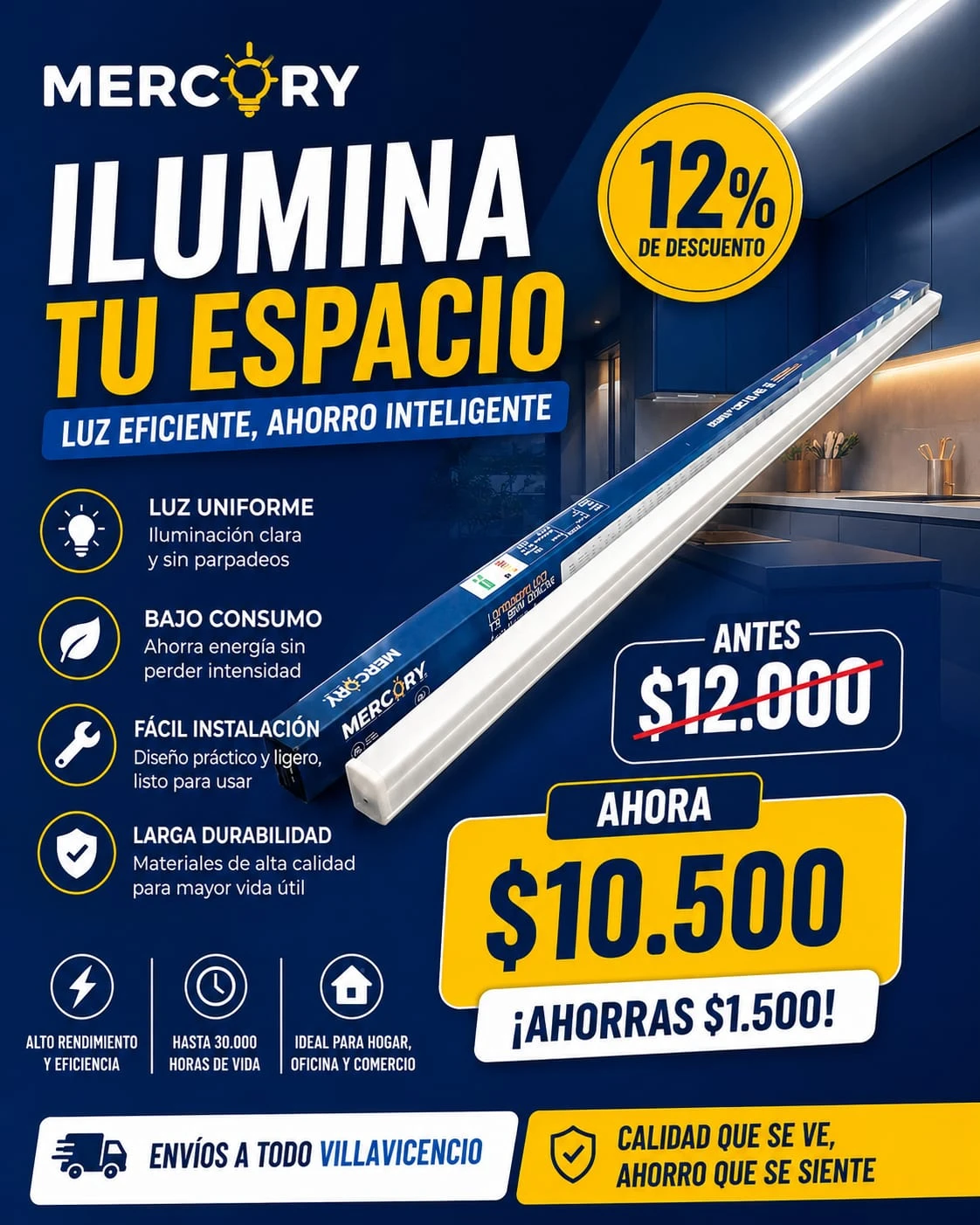 Espectacular Lampara de 120cm 