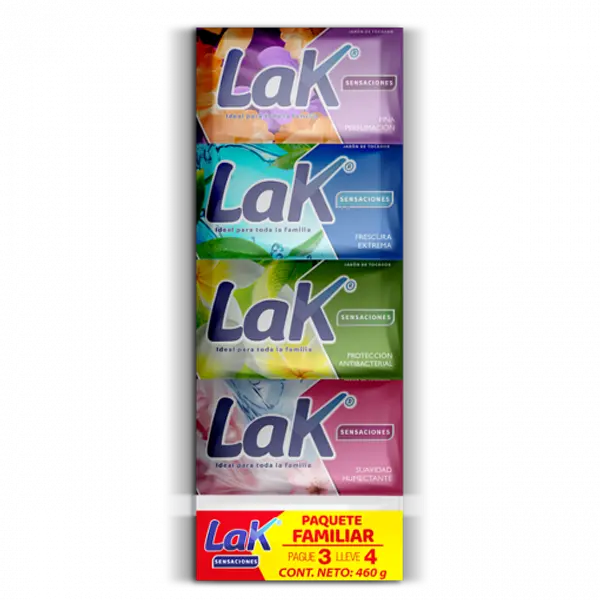 Jabon Lak Sensaciones Pague 3 Lleve 4